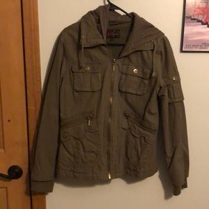 Hooded army jacket